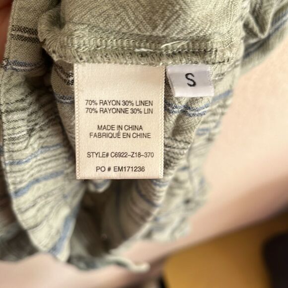 Cloth & Stone Anthropologie Linen Blend Tunic Shirt Dress S - Picture 3 of 5